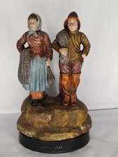 BERCK PLAGE - Terre cuite de L'Isle Adam - Couple de pêcheurs