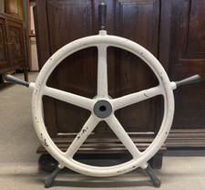 Barre de Bateau en Fonte Volant Guidon Paquebot Voilier Chalutier Marine Vintage