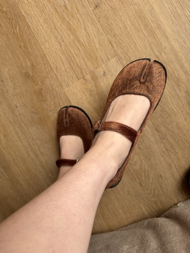 Ballerines tabi style - tabi, fourrure