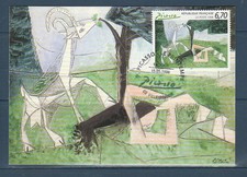 carte  1er jour  tableau  Pablo  Picasso  69 Villeurbanne     1998