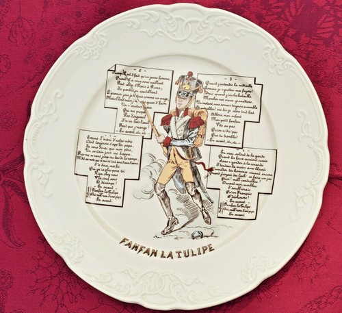 Assiette parlante porcelaine - assiette,