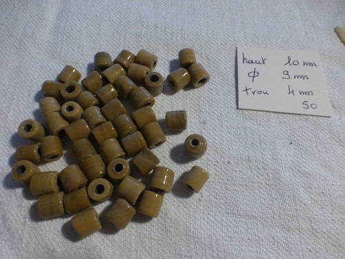 Lot grosses perles tubes - 50,