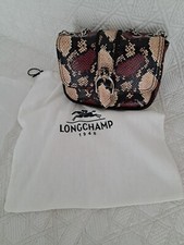 Sac cuir Longchamp " Amazone " style python Made in France + dustbag