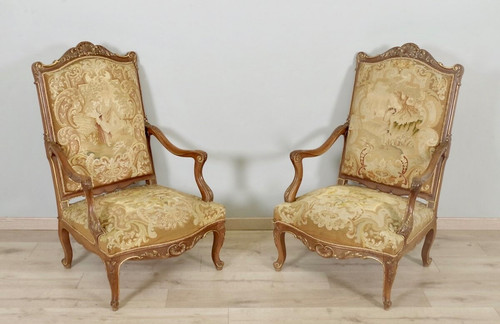 Paire fauteuils régence en - fauteuils,