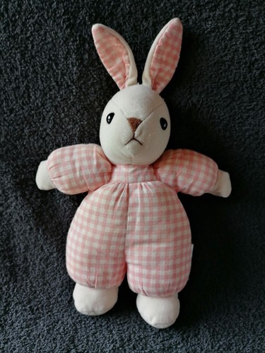 Doudou peluche lapin blanc
