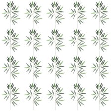  25 Pcs Bambou Artificiel Feuilles Artificielles Vertes De Simulées Décoration