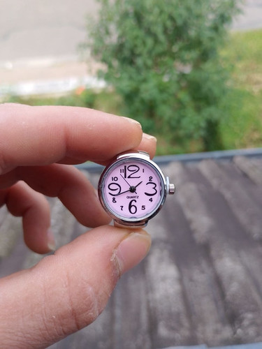 Bague montre quartz - montre, rose