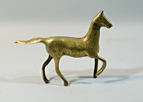 Petit cheval ancien laiton - petit,