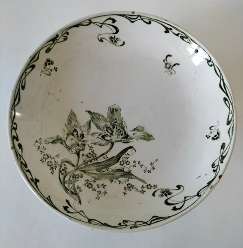 Assiette sur piédouche - , iris