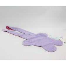 Doudou bio plat lapin mauve