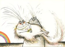 POSTCARD / CARTE POSTALE ILLUSTRATEUR RONALD SEARLE / LE GROS LOT / CAT CHAT