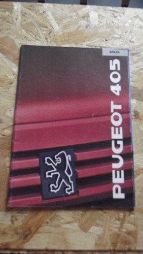 Brochure catalogue peugeot 405 - peugeot,