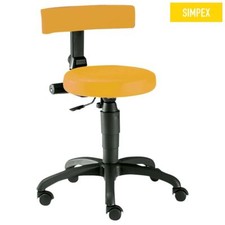 Drehrollhocker Nero Manus Travail, Doux Rouleaux pour Dure Sol,Hebelauslösung