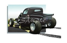 Rat Rod Pickup Truck Cartoon