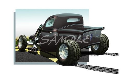 Rat rod pickup truck - rat,