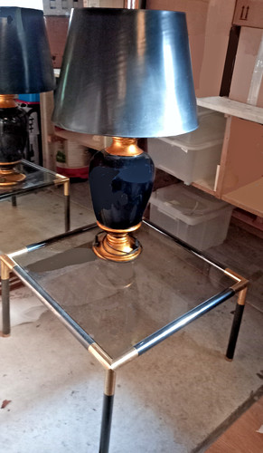 Grande lampe table - grande, noire