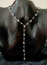 COLLIER LONG METAL ARGENTÉ +