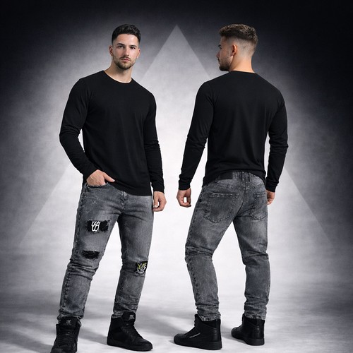 Jeans homme denim déchirés - jeans,