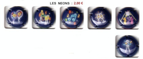 Neons 6capsules de champagne - neons,