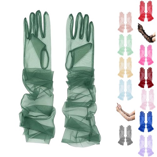 Gants longs élégants - , en