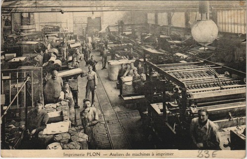 Cpa imprimerie plon - cpa,