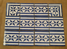 LOT DE 12 CARREAUX ANCIENS CARRELAGES  DESVRES   FOURMAINTRAUX