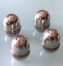 GALLIA/CHRISTOFLE SUITE DE 4 SALIÈRES "CULBUTO" DESIGN VERS 1970