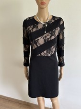 Robe noire et beige avec