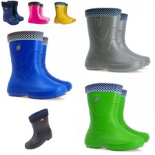 Garçons Filles Enfants Bottes en Caoutchouc Pluvieux Bottes UK Taille 4 -2.5 De