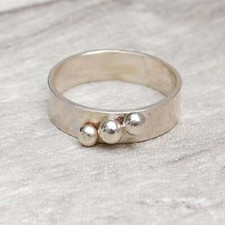 Bande De Bague En Argent