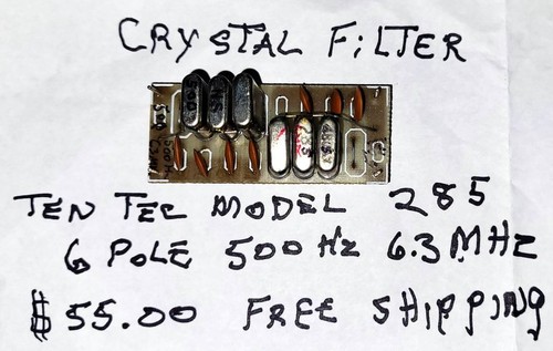 Ten tec crystal filter 285 - tec,