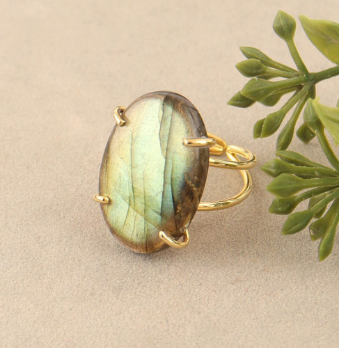 Grande bague labradorite - bague, de