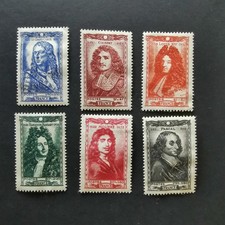 Lot B80 - Timbre de France Personnages célébres 612 à 617 Neuf avec adhérence N*