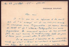 Lettre manuscrite " Croiseur