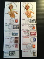 FRANCE - Série COMPLETE de 23 cartes 'Tour de France Cycliste 1956' - Utrillo