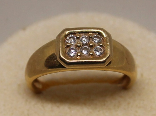 Bague jonc chevalière plateau