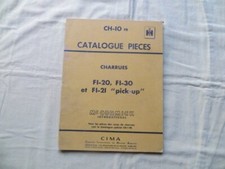 Mc Cormick - Charrues F 1 - catalogue pièces - 1959