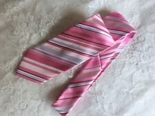 Cravate rose à rayures Thomas