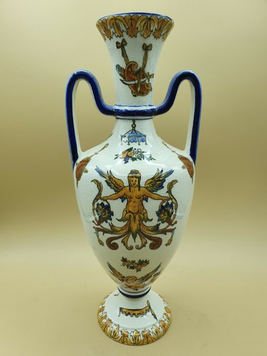 Gien vase blanc renaissance - vase,