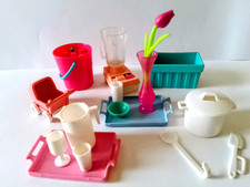 Vaisselle  Accessoires pour maison de poupée playmobil - barbie - 16 pièces