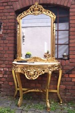 CONSOLE AVEC GLACE ET MARBRE