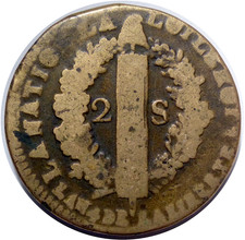 Louis XVI 2 Sols 1792 W