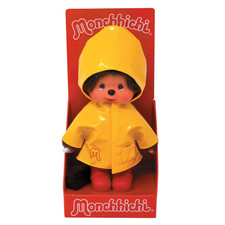 MONCHHICHI - Kiki Ciré Jaune - Peluche Doudou Bandai 20cm