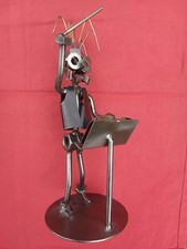 Sculpture Chef D’orchestre Métallique Art Design Musique Décoration Œuvre 