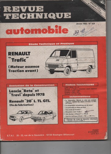 Revue technique renault trafic - technique,
