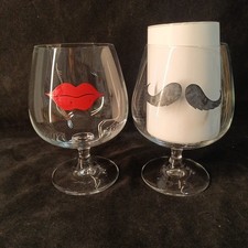 Deux Verres A Cognac Armagnac Ou Cocktail "Monsieur Et Madame"