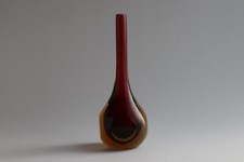 Vase en verre d'art Flavio Poli Murano années 1950 design italien soufflé à l...
