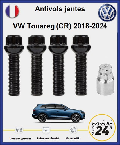 Ecrous antivol roues noir - ecrous,