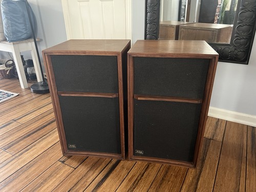 Pair vintage walnut wood - pair,