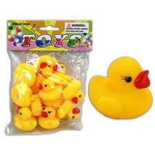 6 X Canard Couinant Flottant Couine et Flotte Jouet Bain Baignoire 3,5 cm